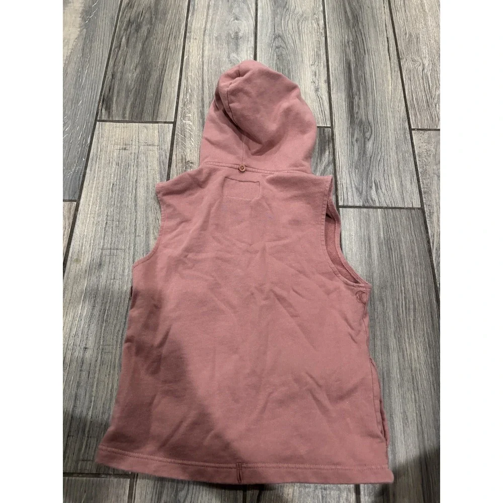 Harley-Davidson Kids Unisex Pink Hooded Full Zip Sleeveless Vest Hoodie XS